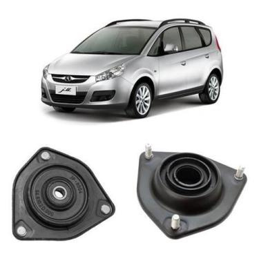 Imagem de Par Coxim Batente Amortecedor Dianteiro Jac J6 2011 A 2017 - Qualykits