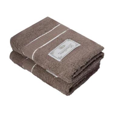 Imagem de Toalha Rosto Linha Excellence 50X80cm DE'LIMAS, Marrom Claro