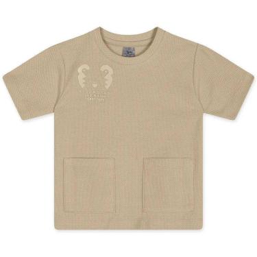 Imagem de Camiseta Manga Curta Tigor T Tigre Com Bolsos Bege-Masculino