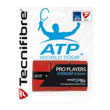 Imagem de Tecnifibre Players Pro Tennis Grip Vermelho (pacote com 3 aderências)