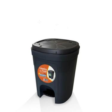 Imagem de Lixeira resistente com Pedal , tampa e Hastes Reforçado 15L - Antares