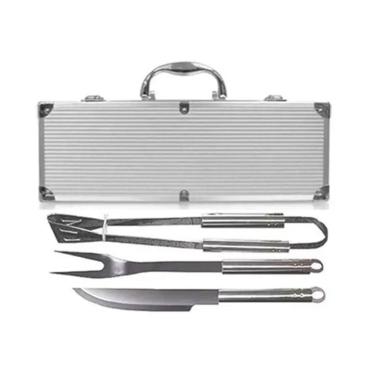 Imagem de Kit De Churrasco Maleta C/ 3Pcs (Garfo,Faca,Pinca)