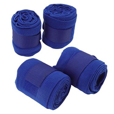 Imagem de 4Pcs Horse Leg Wrap, Respirável protetor Horse Leg Bandage Poliéster Equestrian Horse Leg Wrap para o exercício de treinamento
