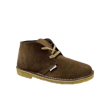 Imagem de Bota Masculina Cano Curto Couro Solado Crepe Retrô Vintage