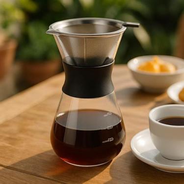 Imagem de Cafeteira 400ml Em Vidro Borossilicato Com Coador Aço Inox - Yeet