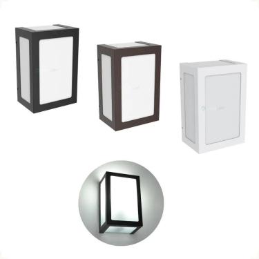 Imagem de 2X Arandela Alumínio 5 Vidros 17 Cm Foco Externa Parede E27