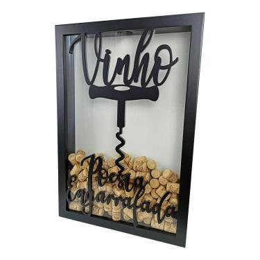 Imagem de Quadro Porta Rolhas De Vinho - Poesia Engarrafada - 150Un