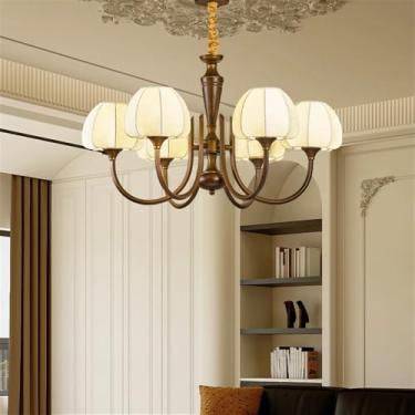 Imagem de Lâmpada Pingente LED E Candelabro Home Estilo Americano Retro Contemporâneo Design Criativo Simples Com Toque De Arte Ideal Para Sala De Estar Sala De Jantar (Eu 6 luzes)