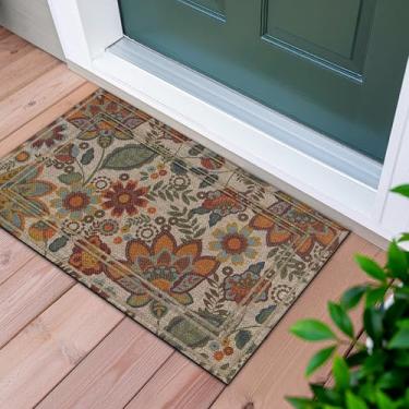 Imagem de Apache Mills Tapete de boas-vindas Soho Jackie Jacobean Sisal 45,7 cm x 76,2 cm