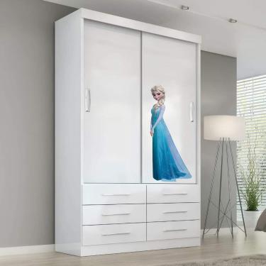 Imagem de Adesivo Para Guarda Roupa Elsa Frozen Mod02