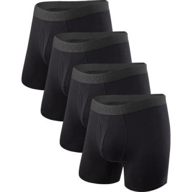 Imagem de Cuecas boxer masculinas BAMBOO COOL Soft Breathable, pacote com 4