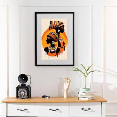 Imagem de Quadro Abstrato Arte Africana - 60X48Cm