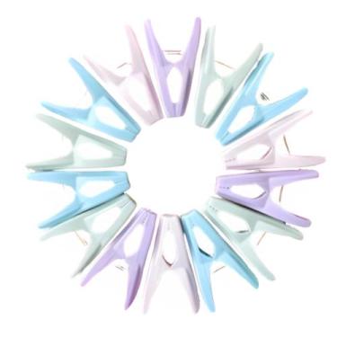 Imagem de Conjunto Prendedor de Roupa e Embalagem Kit Colorido - bbless