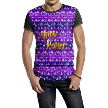 Imagem de Camiseta Masculina Harry Potter Full Print Ref:388 - smoke, Preto, G