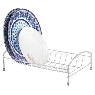 Imagem de Escorredor de Louça Cromado 11 Pratos Secador Organização Cozinha