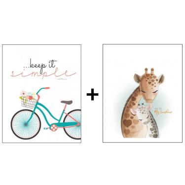 Imagem de Kit com 2 Placas Decorativas para Quarto Infantil - Carisma