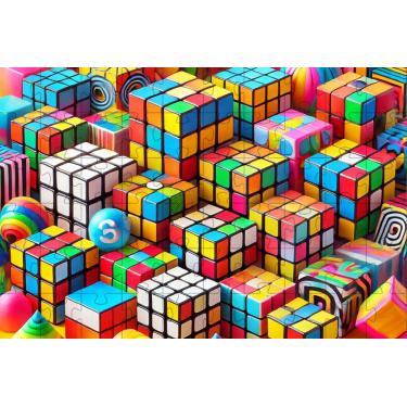 Imagem de Super Quebra-Cabeça Cubo Mágico de 60 peças para crianças