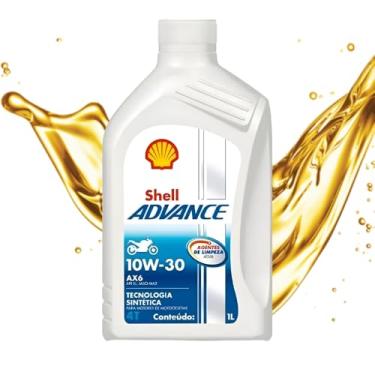 Imagem de Shell Advance 4T AX6 10W-30 — Óleo Lubrificante para Moto 4 Tempos 1 L | API SL/JASO MA2 | Desempenho e Proteção do Motor