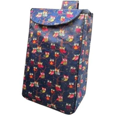 Imagem de Saco De Substituição De Carrinho De Compras 40l - Sacos Para Carrinho De Compras, Saco De Compras Impermeável De Pano Oxford, Saco De Armazenamento De Carrinho De Compras Dobrável, Saco Sob