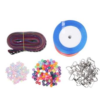 Imagem de Pssopp Chaveiro que Faz Kits de Artesanato, Contas de Coloridas e Fitas para Chaveiros Personalizados e Encantos de Saco, Divertido Conjunto de Artesanato Diy para Crianças