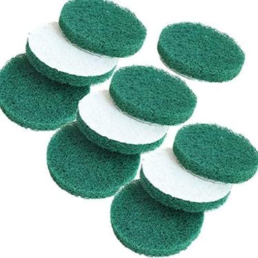 Imagem de Almofadas De Esfregar Elétricas De 5 Polegadas/4 Polegadas Para Broca Polidor Esfregão Gancho & Laço Disco De Lixa Abrasivo Não Tecido Limpeza Industrial, 10pc Green 180grit, 4 inch