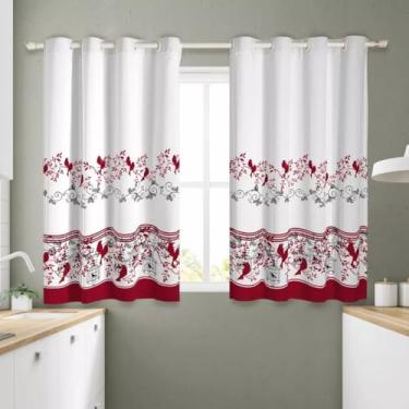 Imagem de Cortina Cozinha Oxford Linhão Premium Estampada (3,00 x 1,40, Passaros)