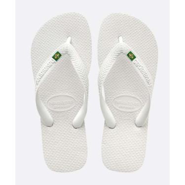 Imagem de Chinelo masc adult havaianas brasil, Branco, 42