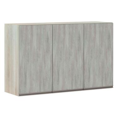 Imagem de Armário Para Cozinha 120cm 3 Portas Legno Crema C/Concreto