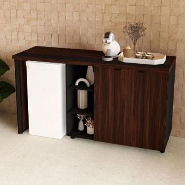 Imagem de Aparador Frigobar Embutir Esquerdo Armário 2 Portas F5 Office - F5 Off