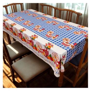 Imagem de Toalha para Mesa 6 Lugares 2,00 x 1,40cm Tecido Oxford Retangular Fácil de Limpar(Modelo - 26)