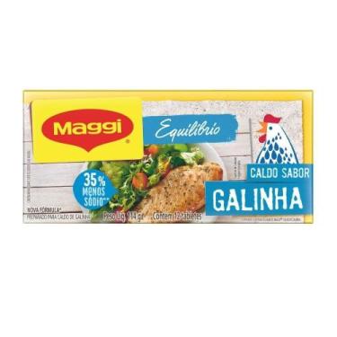 Imagem de Caldo Maggi Tablete Equilibrio Galinha Menos Sódio 114g