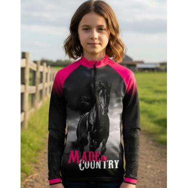 Imagem de Camisa Infantil Cavalo Cavalgada Country Agro Manga Longa - Rural Cowb