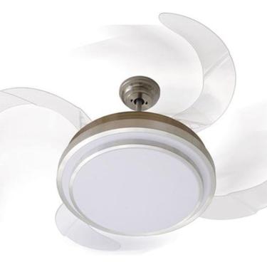 Imagem de Ventilador Teto Retrátil Com Controle 110Cm Cromado Bivolt