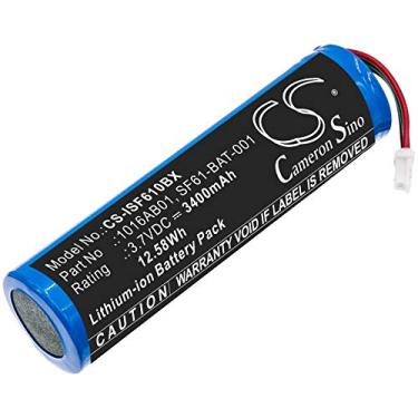 Imagem de 3400mAh Leitor de código de barras Bateria de substituição,Compatível com SF61,SF61b