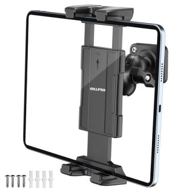 Imagem de OHLPRO Suporte para tablet de parede para iPad, base perfurada ajustável com suporte de braço de 5.1 cm para iPad Mini Pro Air de 12.7-13 polegadas, Fire HD, Galaxy Tab, Switch e telefone
