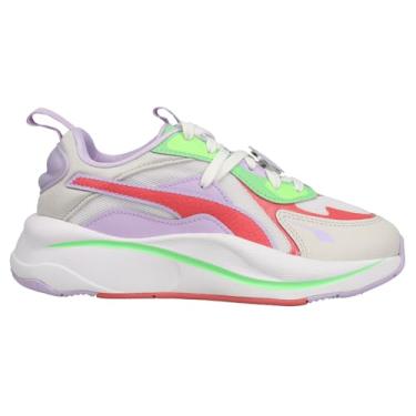 Imagem de PUMA Women's RS-Curve IDW Shoes, White/Nimbus Cloud/Sun Kissed Coral, 6 US