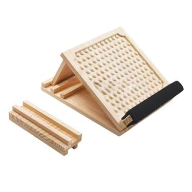 Imagem de Aymzbd Prancha Inclinada de Madeira Maciça, Alongador de Pedal para Exercícios, Cunha de Exercício, Rampa Inclinada, Alongador de Panturrilha para Alongament