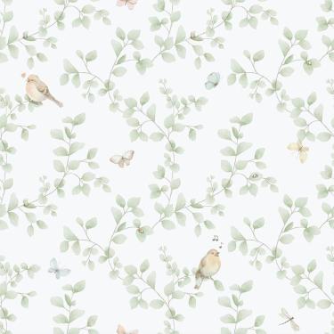 Imagem de Papel De Parede Enzo Folhagem Azul 284-3