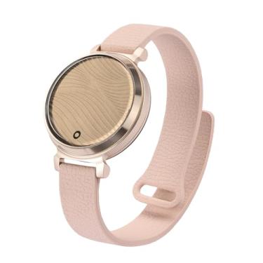 Imagem de Pulseira de relógio de 14 mm compatível com Garmin Lily 2, pulseira esportiva ajustável de silicone magnético para relógios inteligentes de 14 mm (rosa areia)