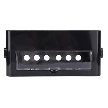 Imagem de Caixa de armazenamento de tomada de energia segura à prova de poeira organizador de fio caixa de plástico para casa média (Preta)