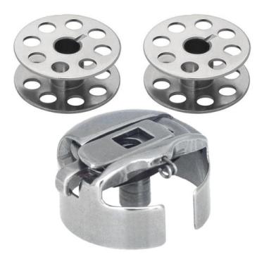 Imagem de Caixa Bobina Zig Zag Industrial Costura Textil 2 Carretilha - Evolvere