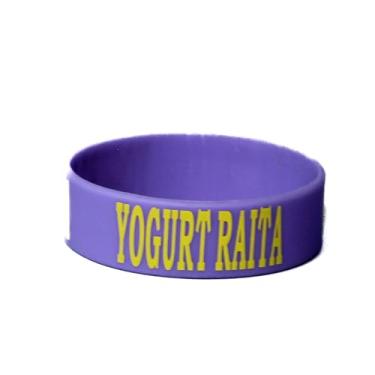 Imagem de Culinary ID Bands "Etiqueta de garrafa YOGURT RAITA, pulseira de silicone de grau alimentício para garrafas de 355 ml, texto impresso claro, etiqueta de identificação de cozinha reutilizável, melhora