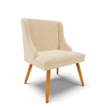 Imagem de CADEIRA DE JANTAR LIZ SUEDE BEGE PES PAL