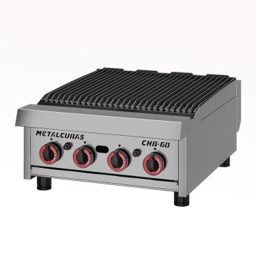 Imagem de Char Broiler Chapa Grill Premium 60cm Profissional Aço Inox A Gás Chb-60 G2 - Metalcubas 26389