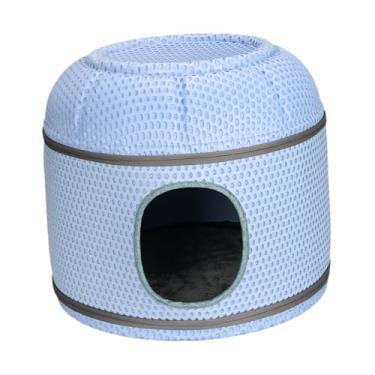 Imagem de Ioensy Cama de gato para gatos internos, casa de gato, condomínio, eva, dobrável, esconderijo, de gato, caverna para gatos, descanso de gatinho, Azul