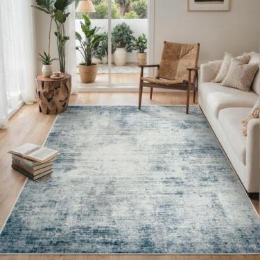 Imagem de Alfombra de Área Tosuoka Lavable 185x275 cm Azul/Ivory Poliéster