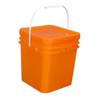 Imagem de Vaveren Balde de caçamba quadrada Balde versátil tinta pode armazenamento de alimentos Recipiente para pintura em casa Projetos de artesanato de cozinha, 25l