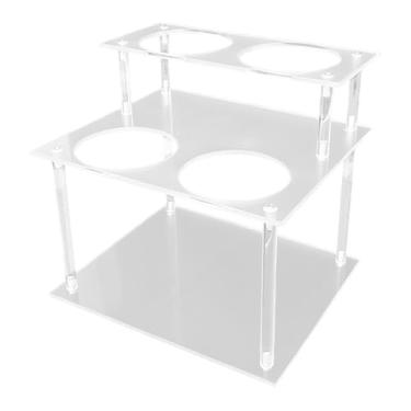 Imagem de YWJLQH Organizador de Xarope de Café, Suporte para Garrafas de Xarope, Armário de Balcão com Capacidade para 4 Garrafas, Expositor para Bebidas