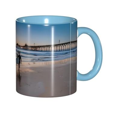 Imagem de Zeraoke Sunset Print Canecas de café criativas, personalizadas, presente para a família, tamanho de 325 ml, unissex