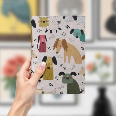 Imagem de Caderno de couro para cães, caderno A5 para anotações no escritório, agenda de 21 x 14,7 cm, agenda, diário de viagem, artigos para cães, presentes para amantes de cães 6